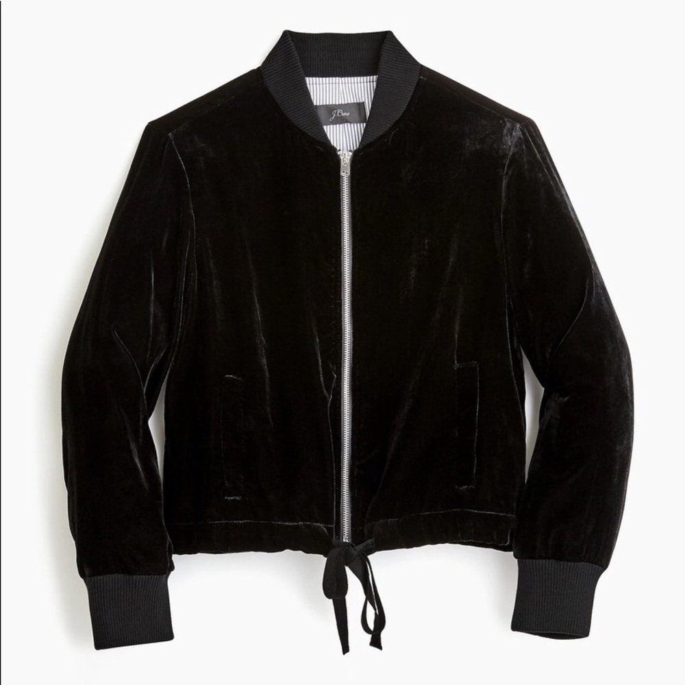 Velvet bomber jacket
